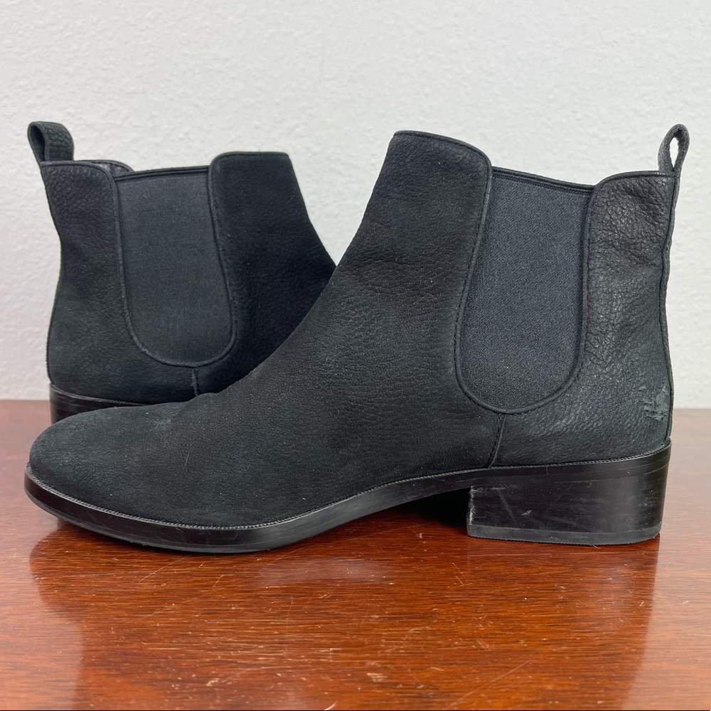 Cole Haan Womens Sz 6.5 Suede Ankle Booties Black Caitie Chelsea Boot